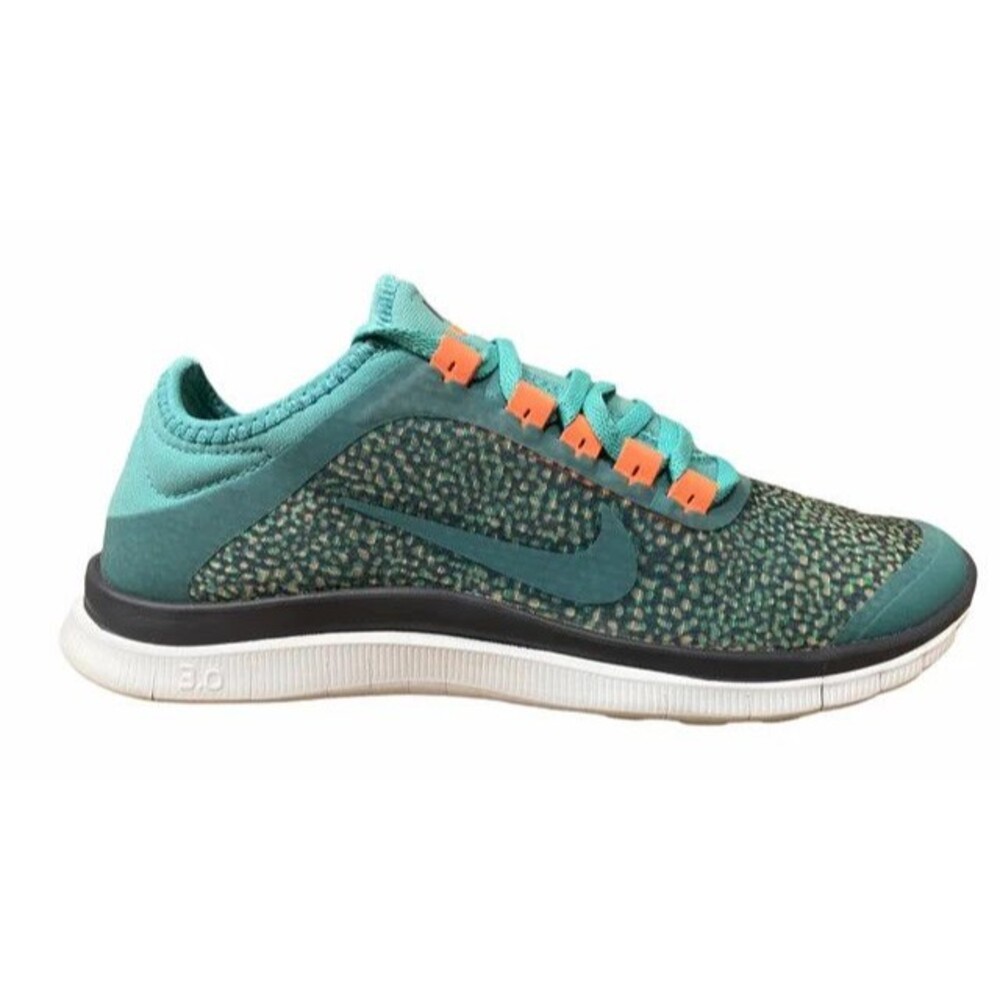 Women Nike Free Run 3.0 Size 6.5 Lace Up 579828-007 Blue Low Top Running Shoes